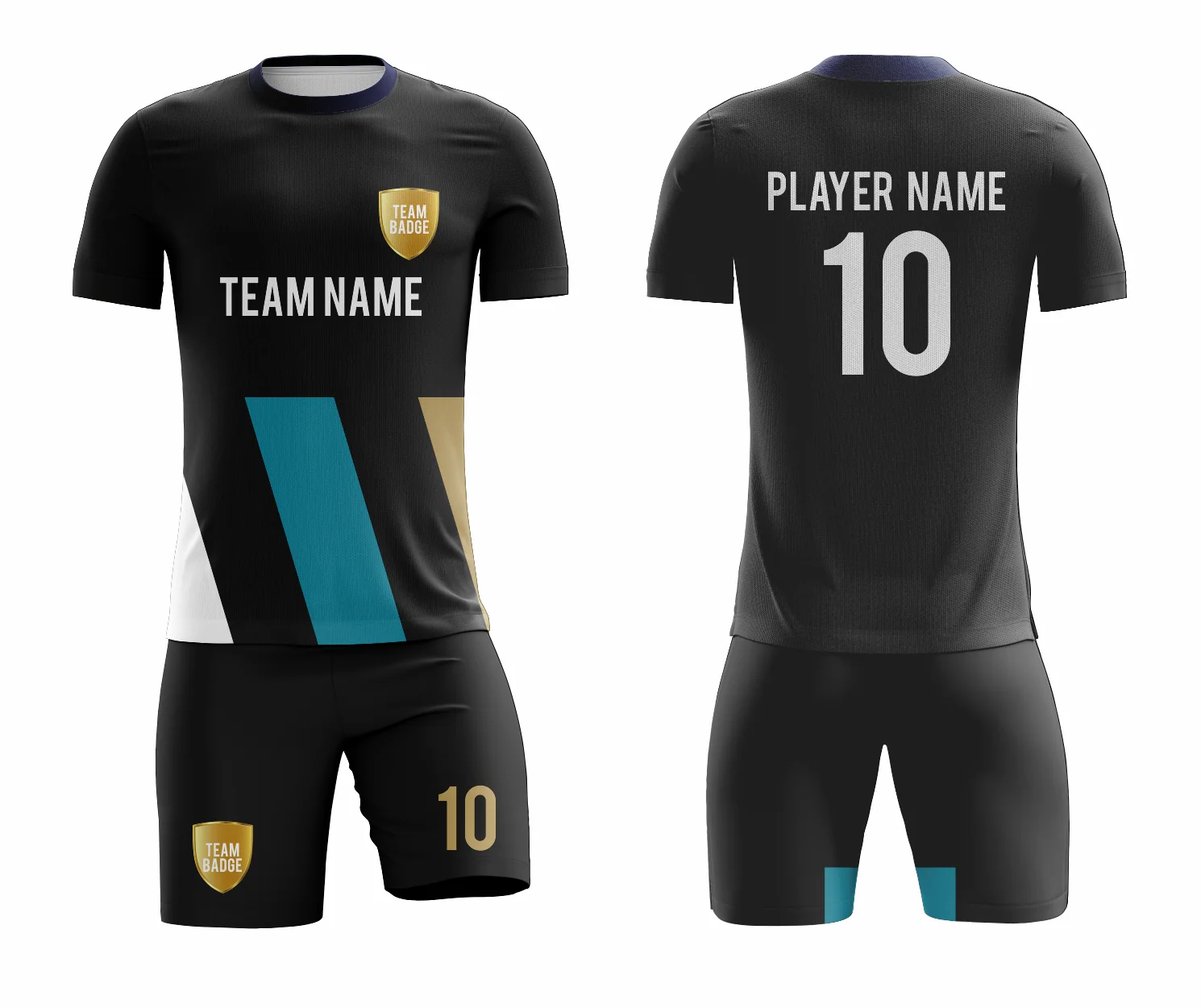 SB 1246 Black Sublimation Custom Soccer Jersey Adult & Youth Unisex - Hipona Sports