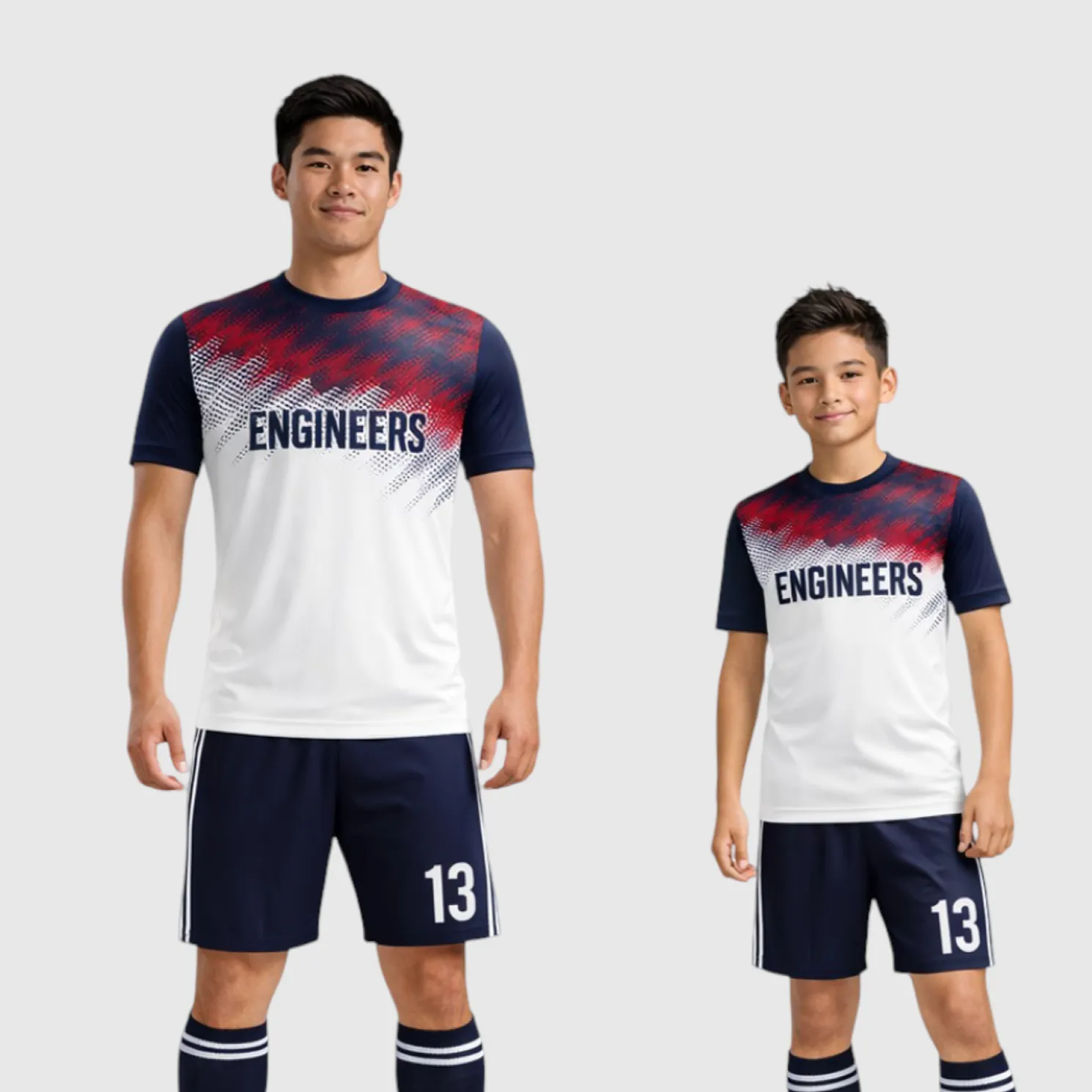 SB 1044 Black/White Sublimation Custom Soccer Jersey Adult & Youth Unisex - Hipona Sports