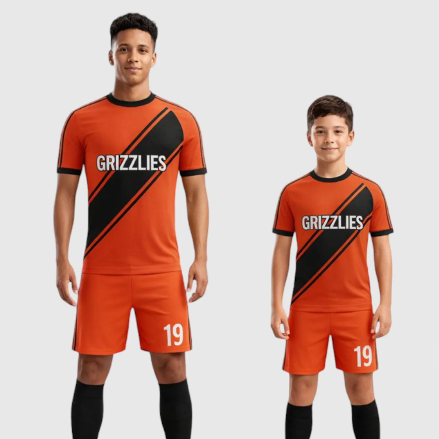 SB 12904 Orange Sublimation Custom Soccer Jersey Adult & Youth Unisex - Hipona Sports