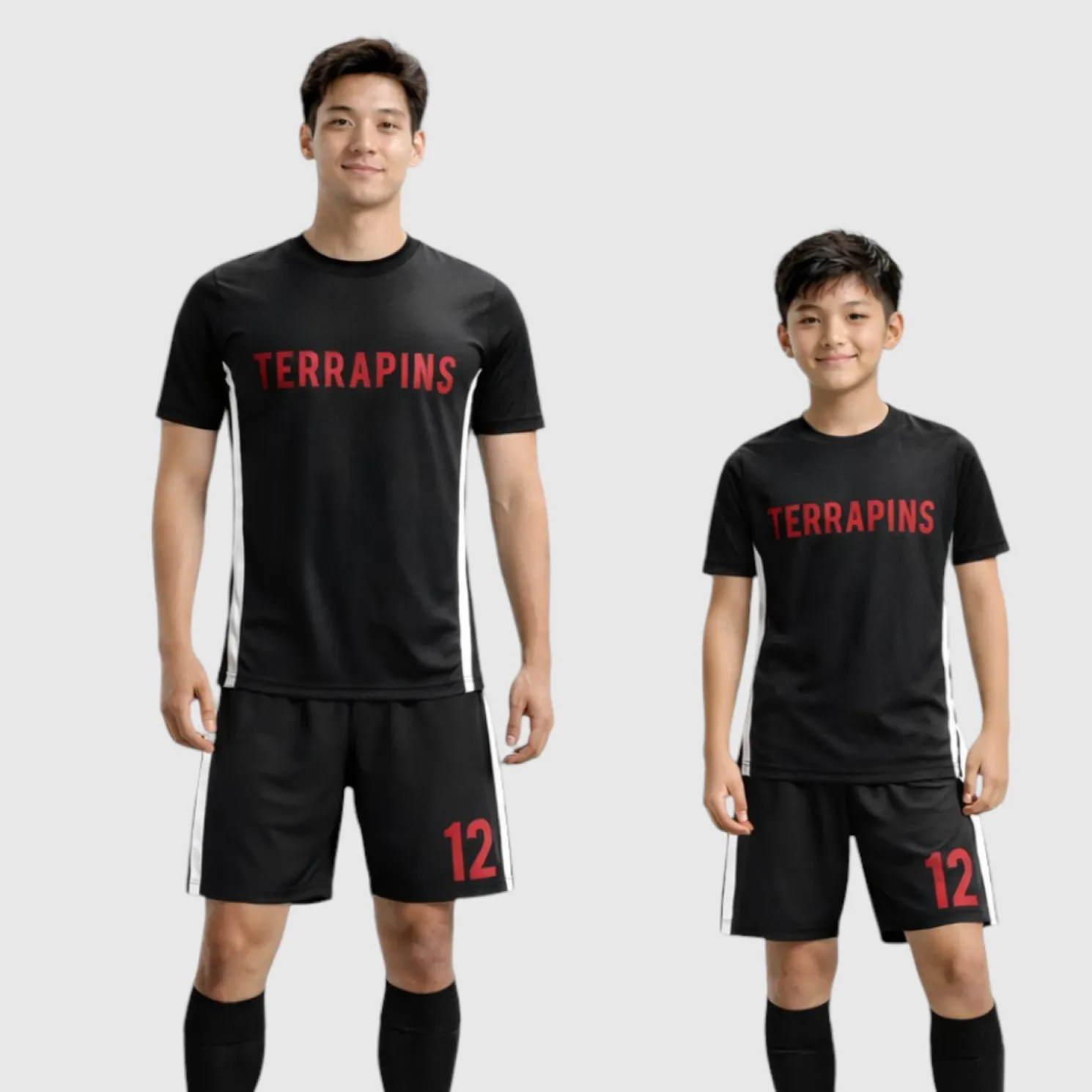 SB 12881 Black Sublimation Custom Soccer Jersey Adult & Youth Unisex - Hipona Sports