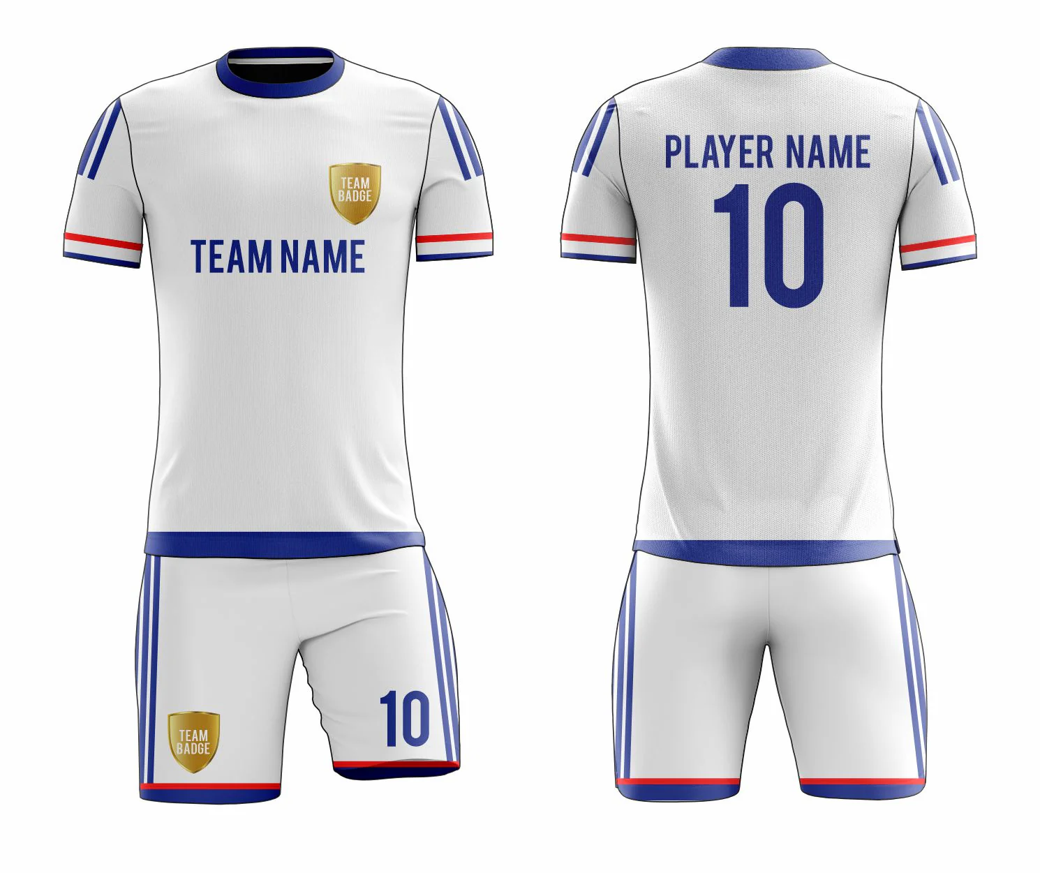 SB 12805 White Sublimation Custom Soccer Jersey Adult & Youth Unisex - Hipona Sports