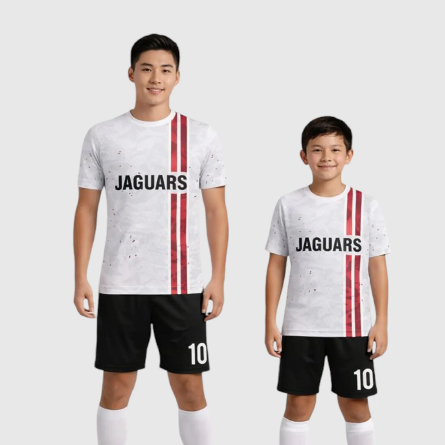 SB 1051 White/Black Sublimation Custom Soccer Jersey Adult & Youth Unisex - Hipona Sports