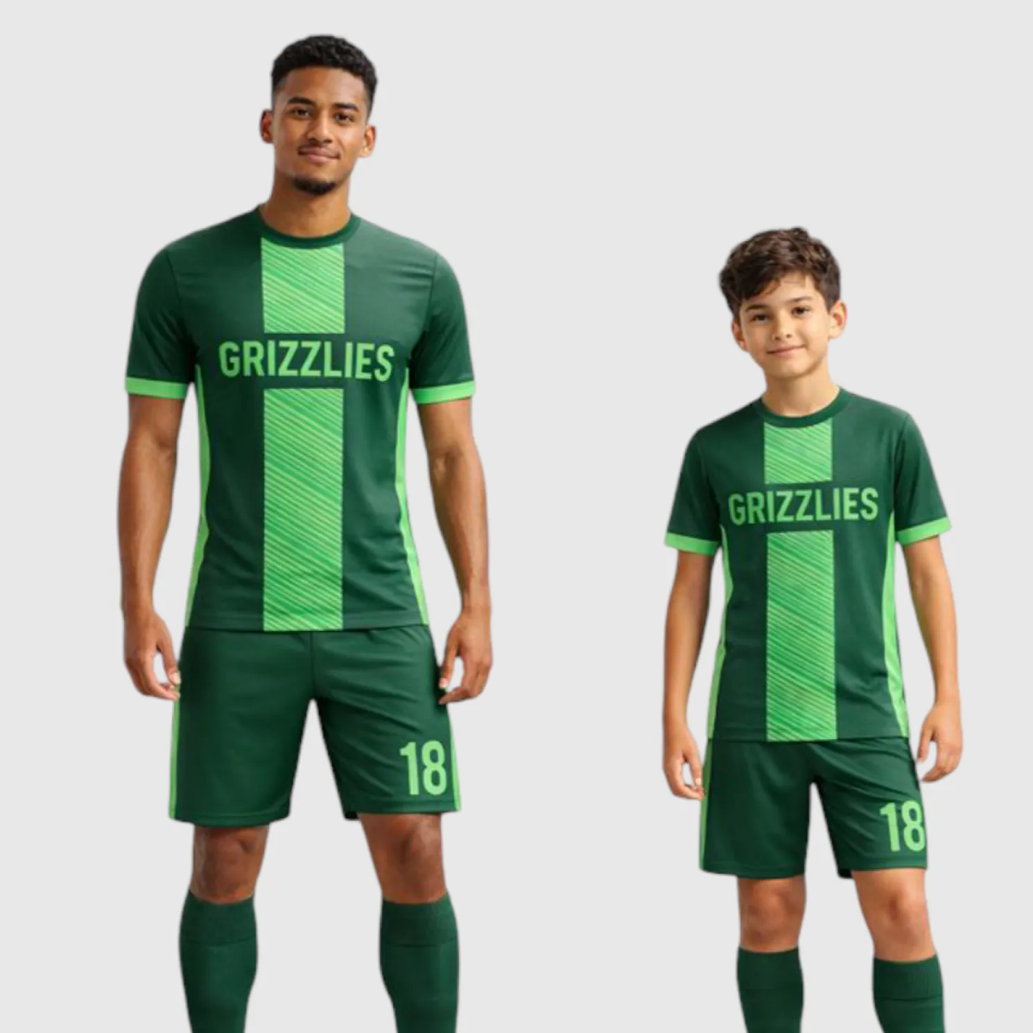 SB 12838 Green Sublimation Custom Soccer Jersey Adult & Youth Unisex - Hipona Sports