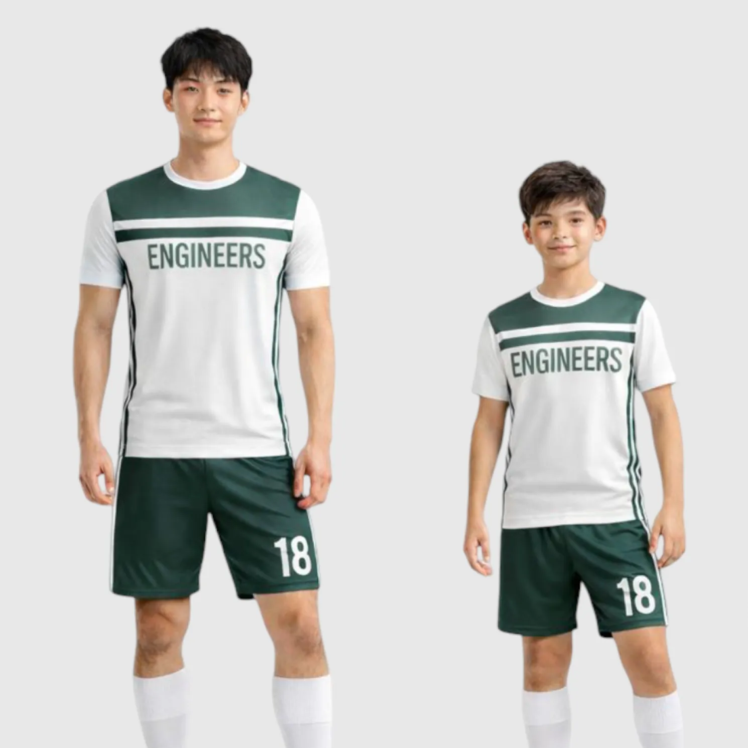 SB 1181 White/Green Sublimation Custom Soccer Jersey Adult & Youth Unisex - Hipona Sports