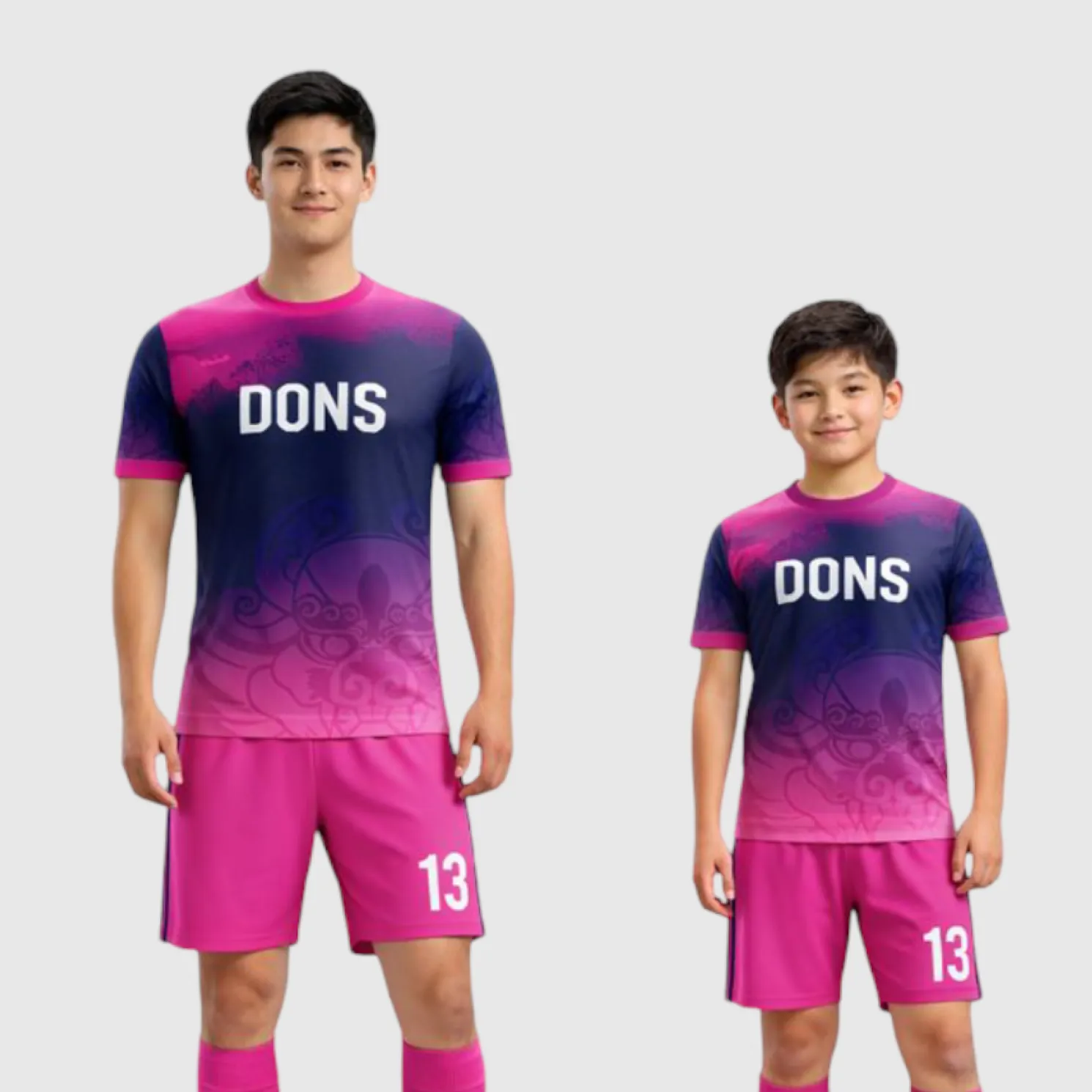 SB 1014 Pink/Navy Sublimation Custom Soccer Jersey Adult & Youth Unisex - Hipona Sports
