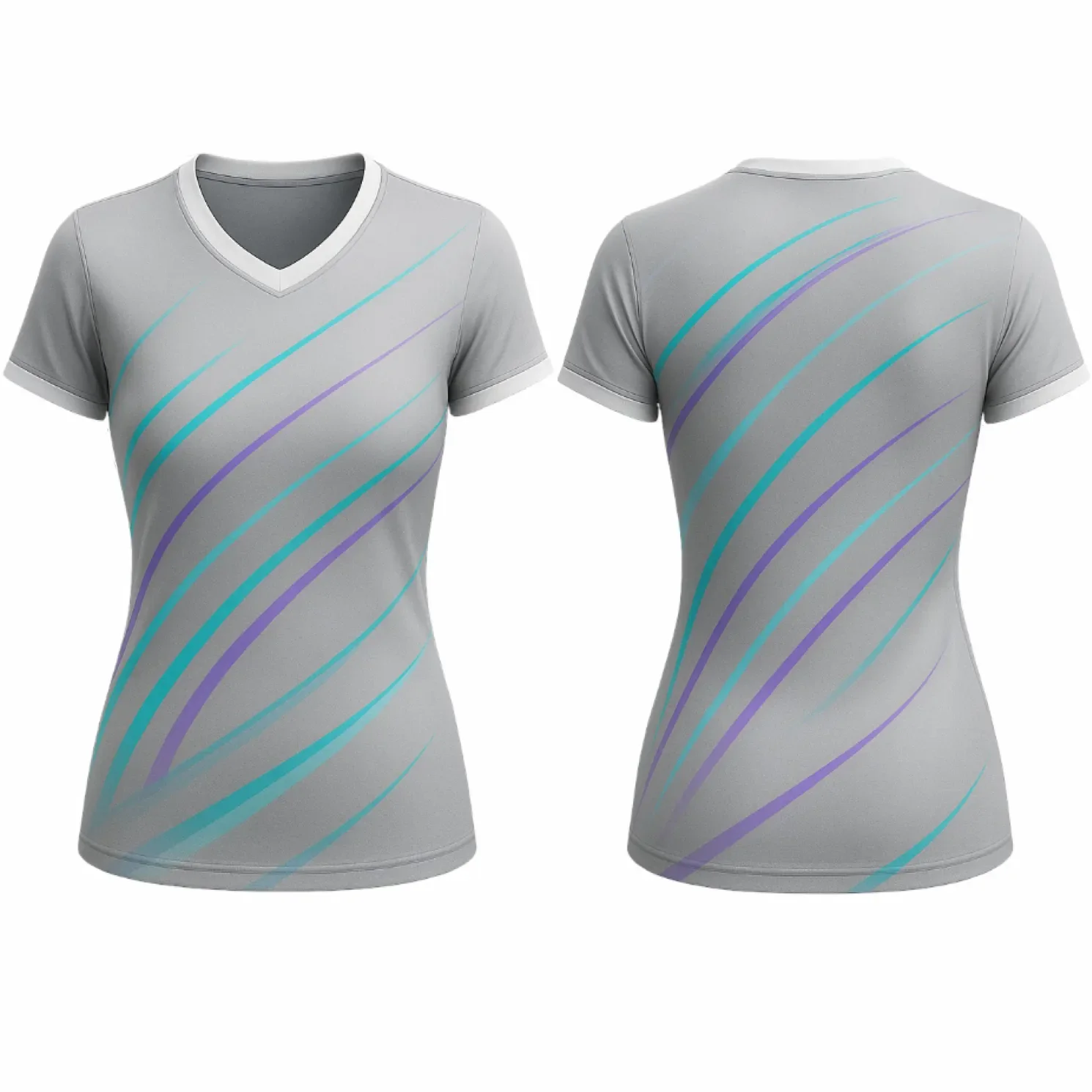 VJ186 Custom Gray Volleyball Jersey - Adult & Youth Unisex - Hipona Sports