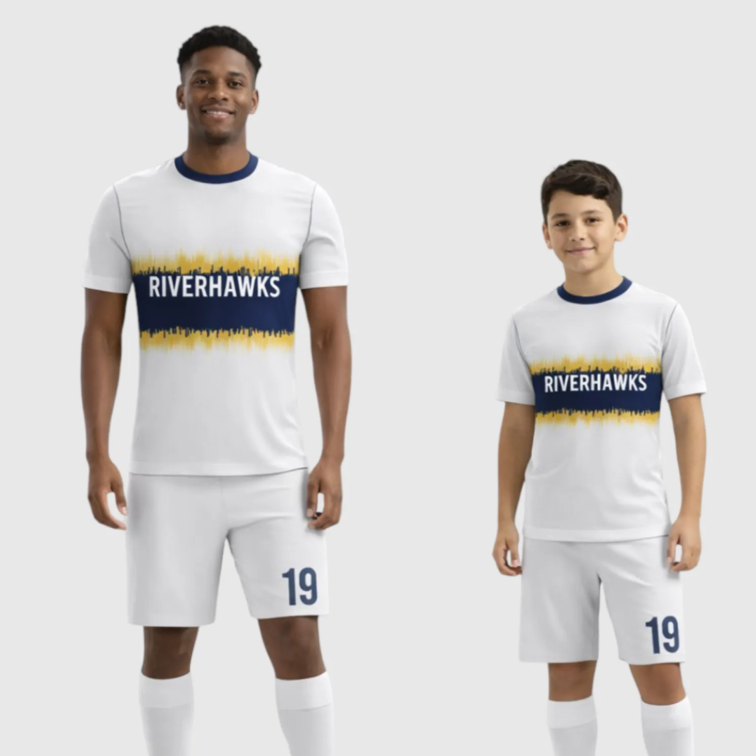 SB 12871 White Sublimation Custom Soccer Jersey Adult & Youth Unisex - Hipona Sports