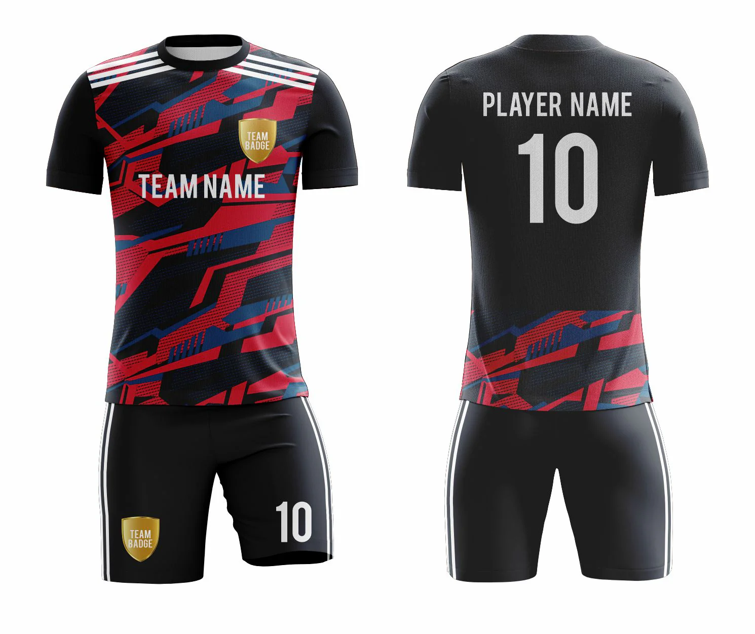 SB 1066 Black Sublimation Custom Soccer Jersey Adult & Youth Unisex - Hipona Sports