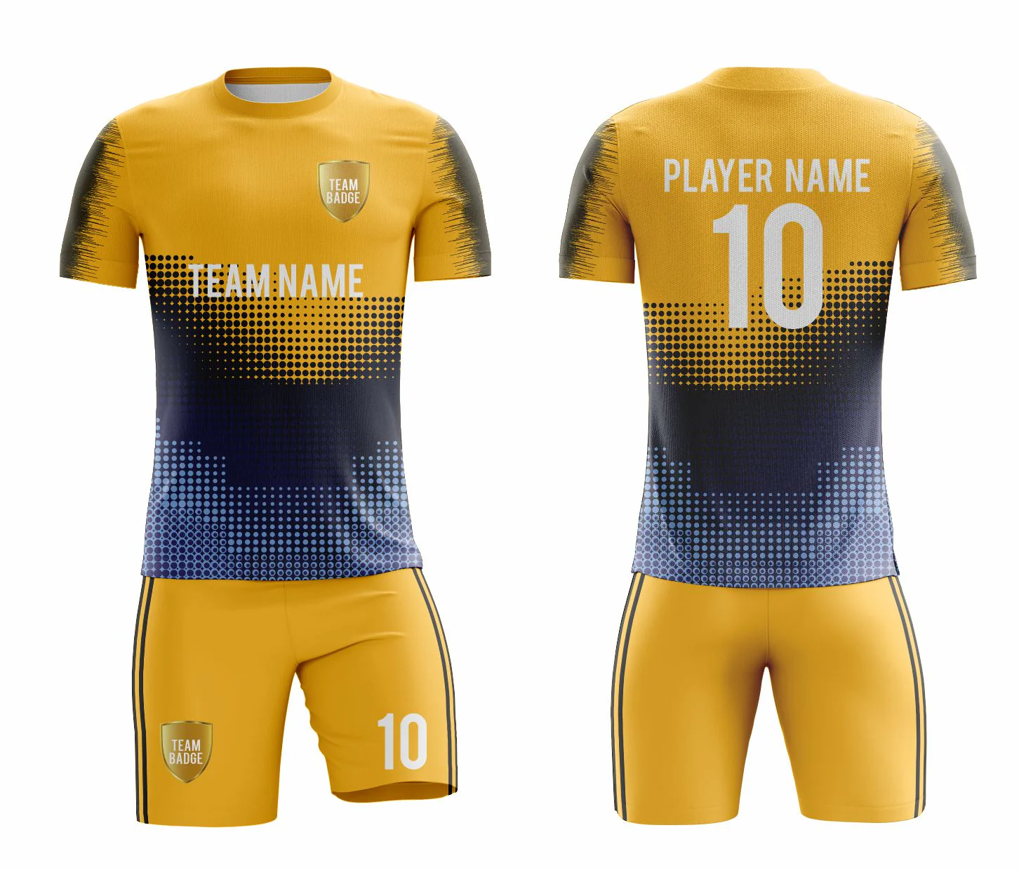 SB 1031 Yellow/Blue Sublimation Custom Soccer Jersey Adult & Youth Unisex - Hipona Sports