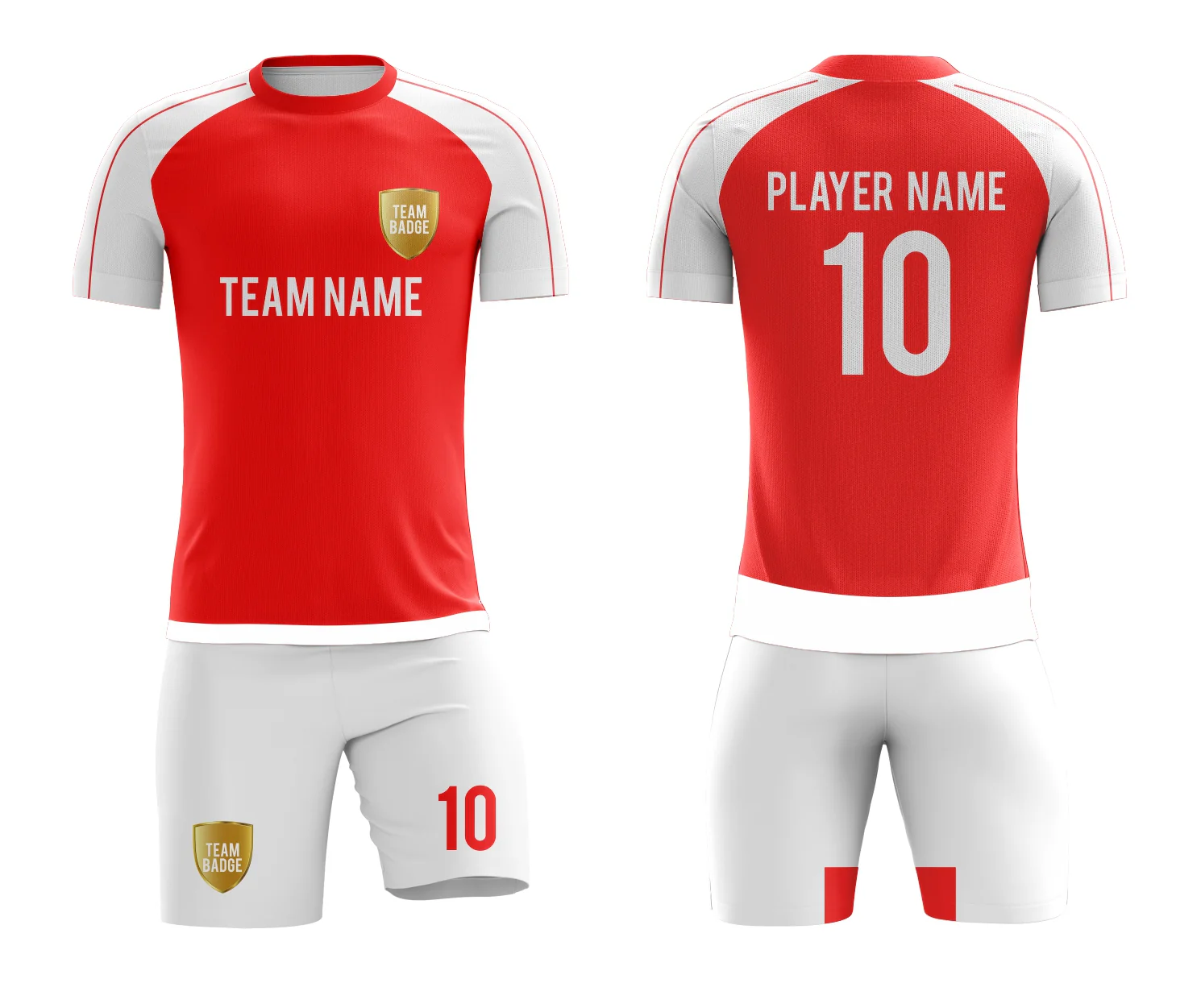 SB 1249 White/Red Sublimation Custom Soccer Jersey Adult & Youth Unisex - Hipona Sports