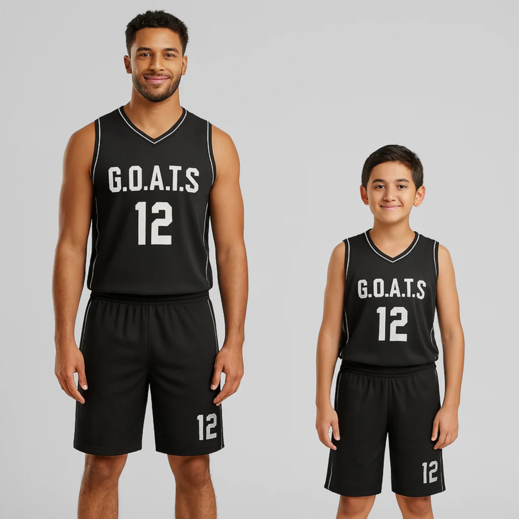 BBU-122 Black Customizable Basketball Jersey With Optional Shorts - Hipona Sports