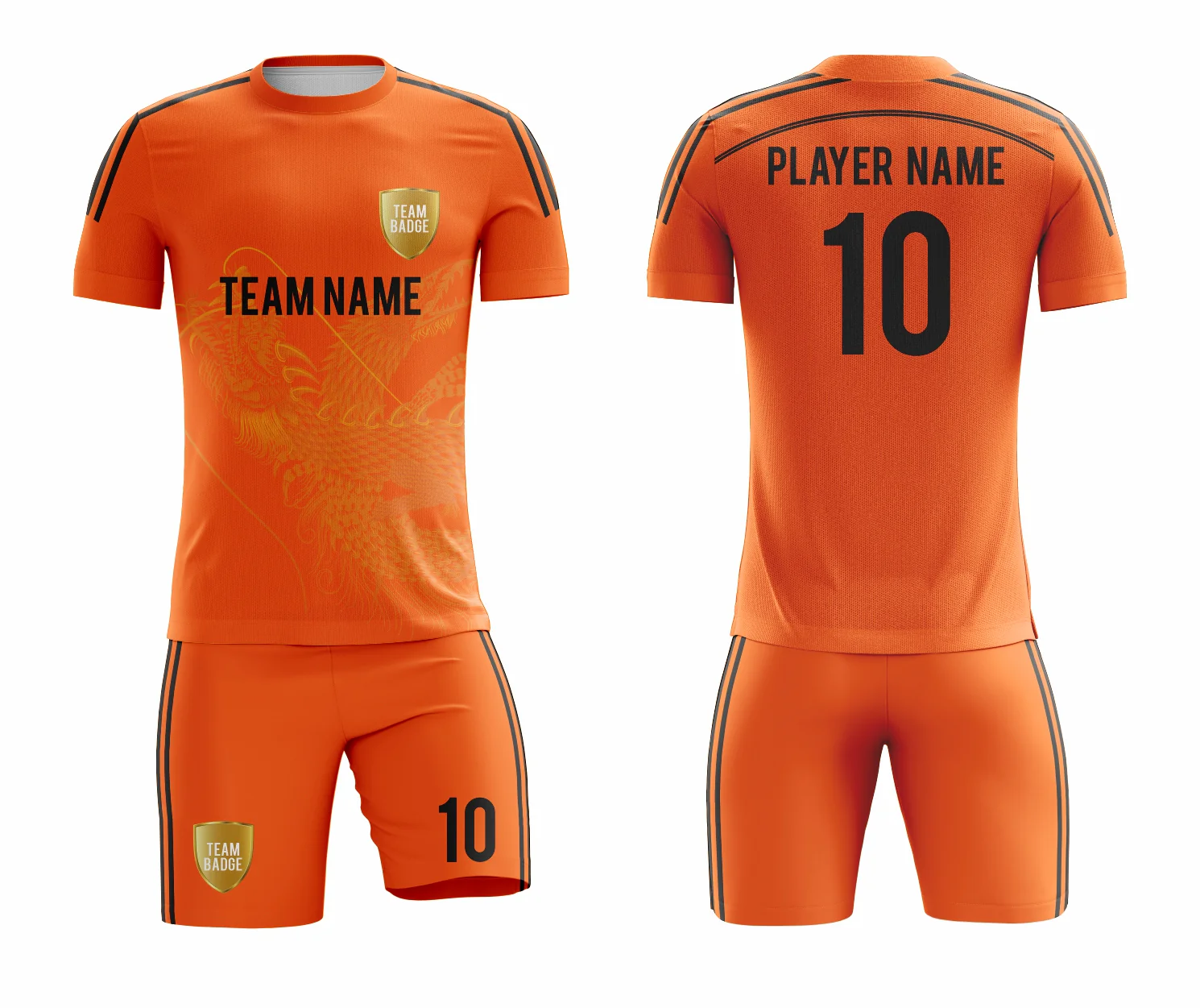 SB 1164 Orange Sublimation Custom Soccer Jersey Adult & Youth Unisex - Hipona Sports