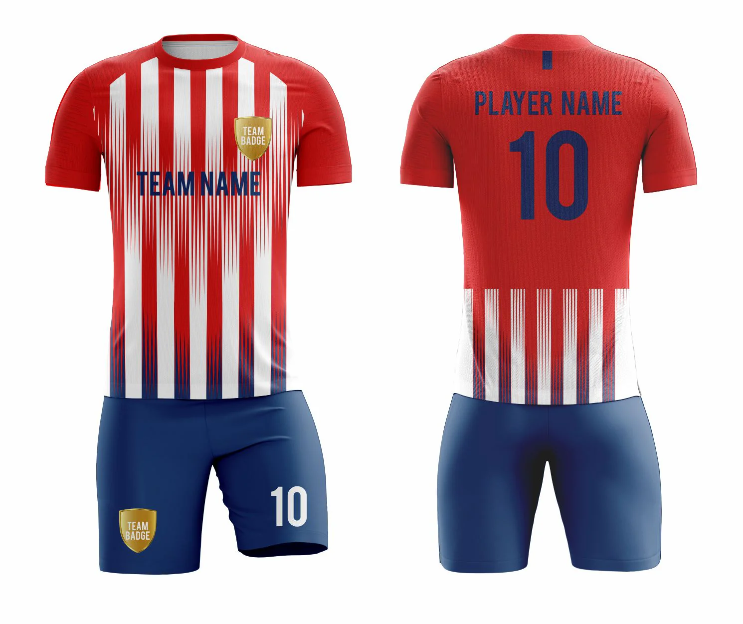 SB 12893 Red, White and Blue Sublimation Custom Soccer Jersey Adult & Youth Unisex - Hipona Sports