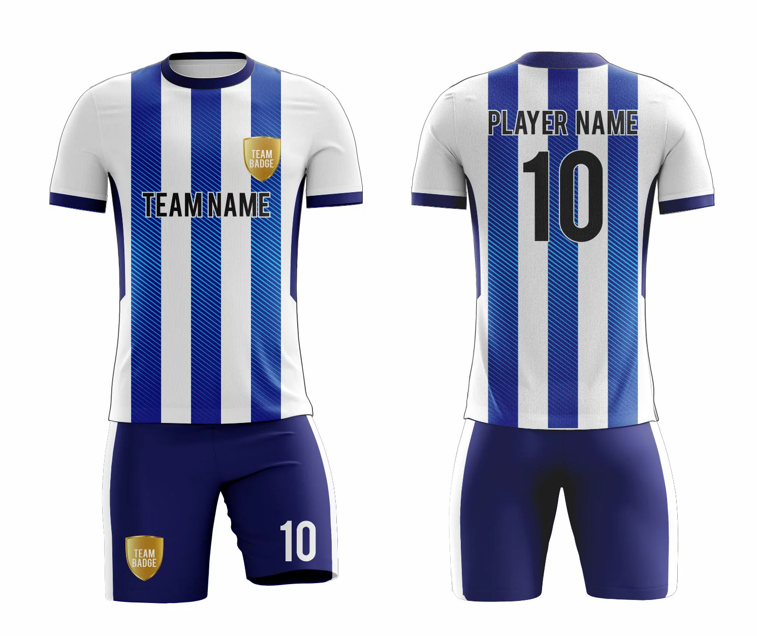 SB 1224 Blue/White Sublimation Custom Soccer Jersey Adult & Youth Unisex - Hipona Sports