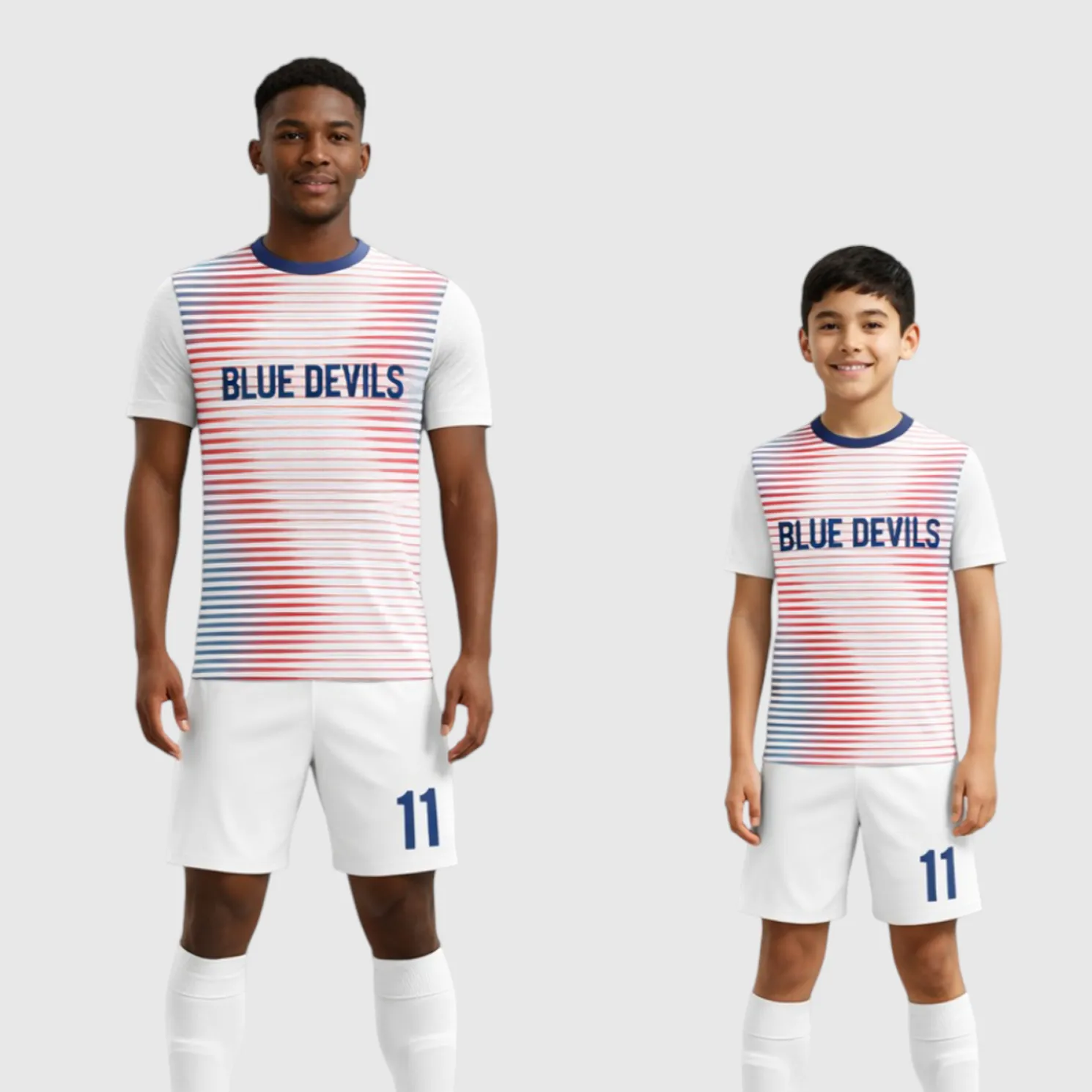 SB 12873 White Sublimation Custom Soccer Jersey Adult & Youth Unisex - Hipona Sports