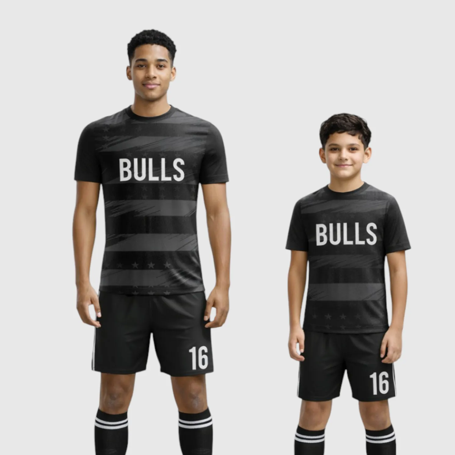 SB 1085 Black Sublimation Custom Soccer Jersey Adult & Youth Unisex - Hipona Sports