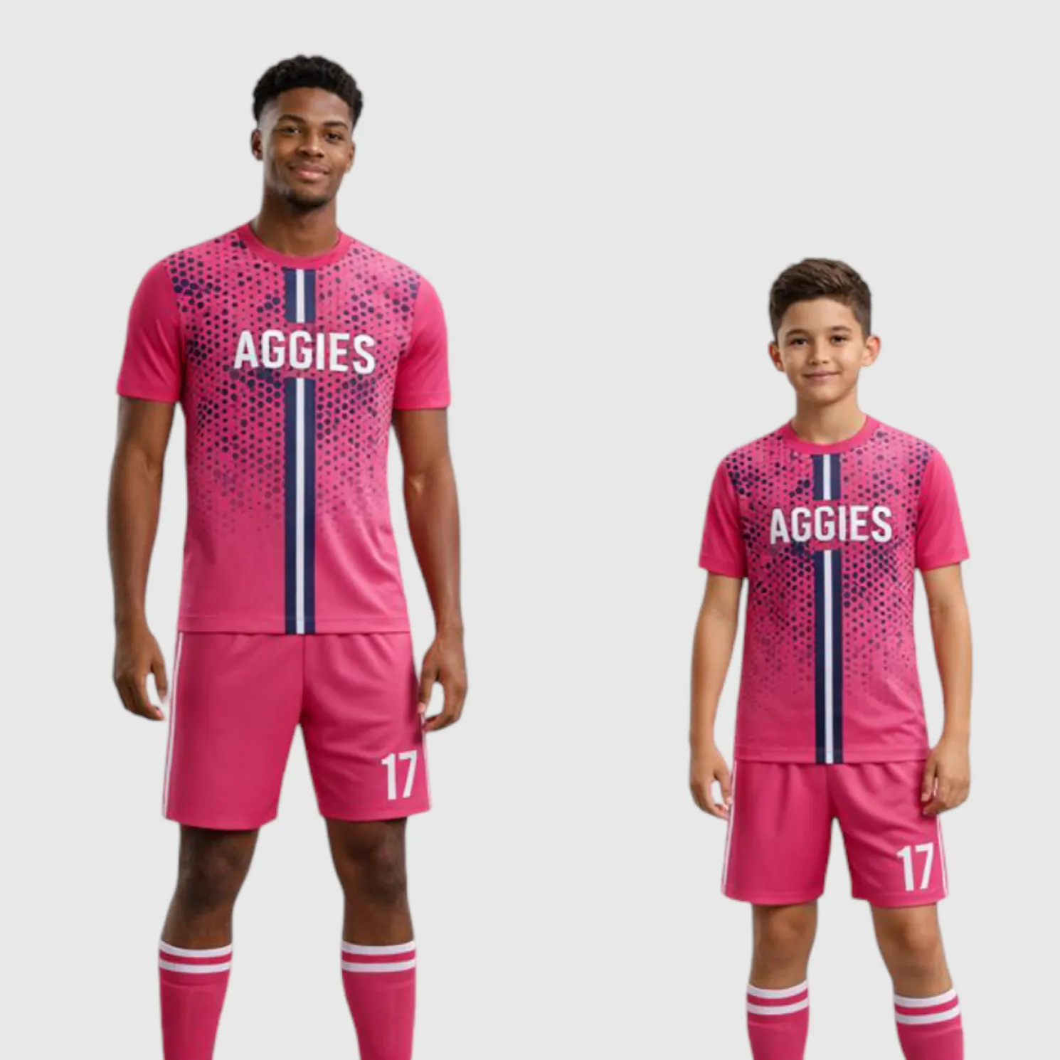 SB 1196 Pink Sublimation Custom Soccer Jersey Adult & Youth Unisex - Hipona Sports