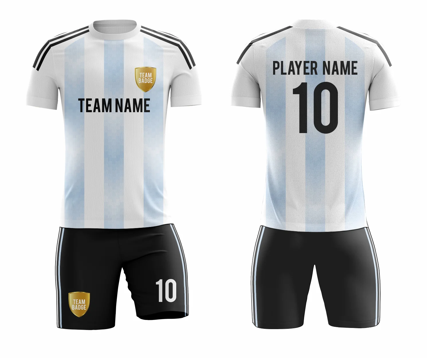 SB 1182 White/Black Sublimation Custom Soccer Jersey Adult & Youth Unisex - Hipona Sports