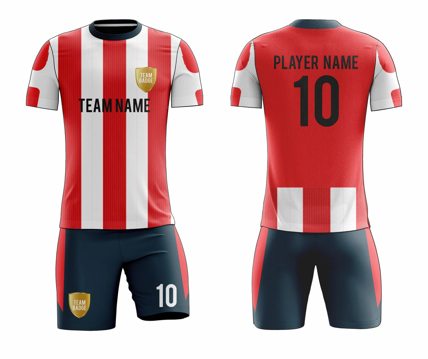 SB 12820 White, Red and Black Sublimation Custom Soccer Jersey Adult & Youth Unisex - Hipona Sports