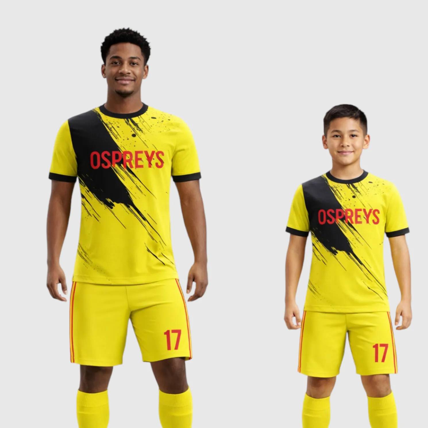 SB 1111 Yellow Sublimation Custom Soccer Jersey Adult & Youth Unisex - Hipona Sports