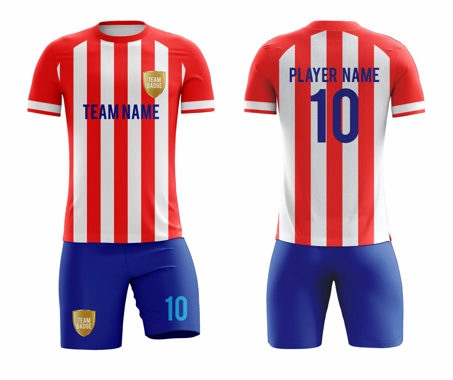 SB 12898 Red, White and Blue Sublimation Custom Soccer Jersey Adult & Youth Unisex - Hipona Sports