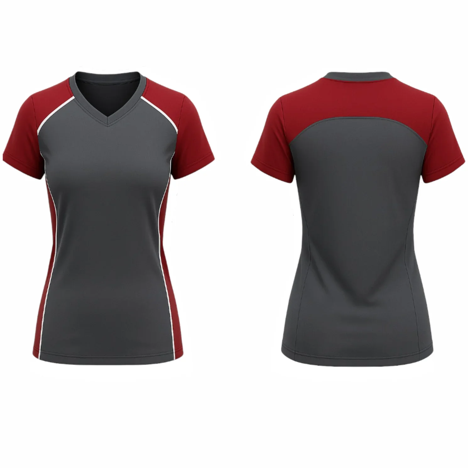 VJ220 Custom Gray Volleyball Jersey - Adult & Youth Unisex - Hipona Sports