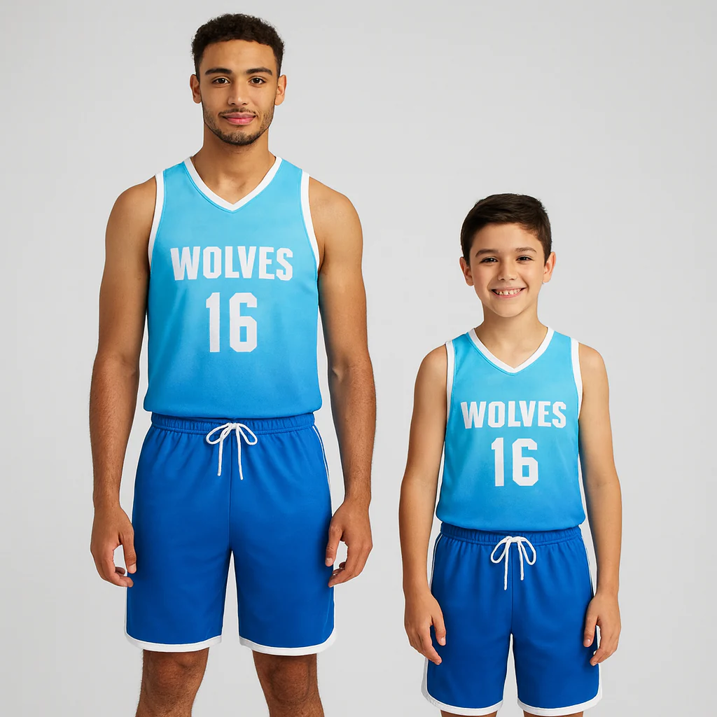 BBU-103 Blue Customizable Basketball Jersey With Optional Shorts - Hipona Sports