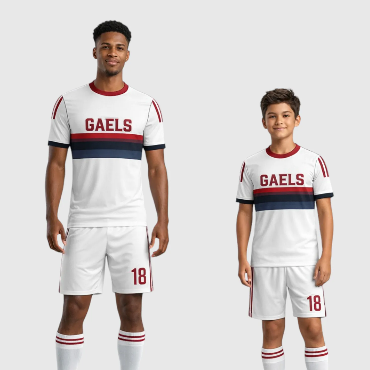 SB 12892 White Sublimation Custom Soccer Jersey Adult & Youth Unisex - Hipona Sports