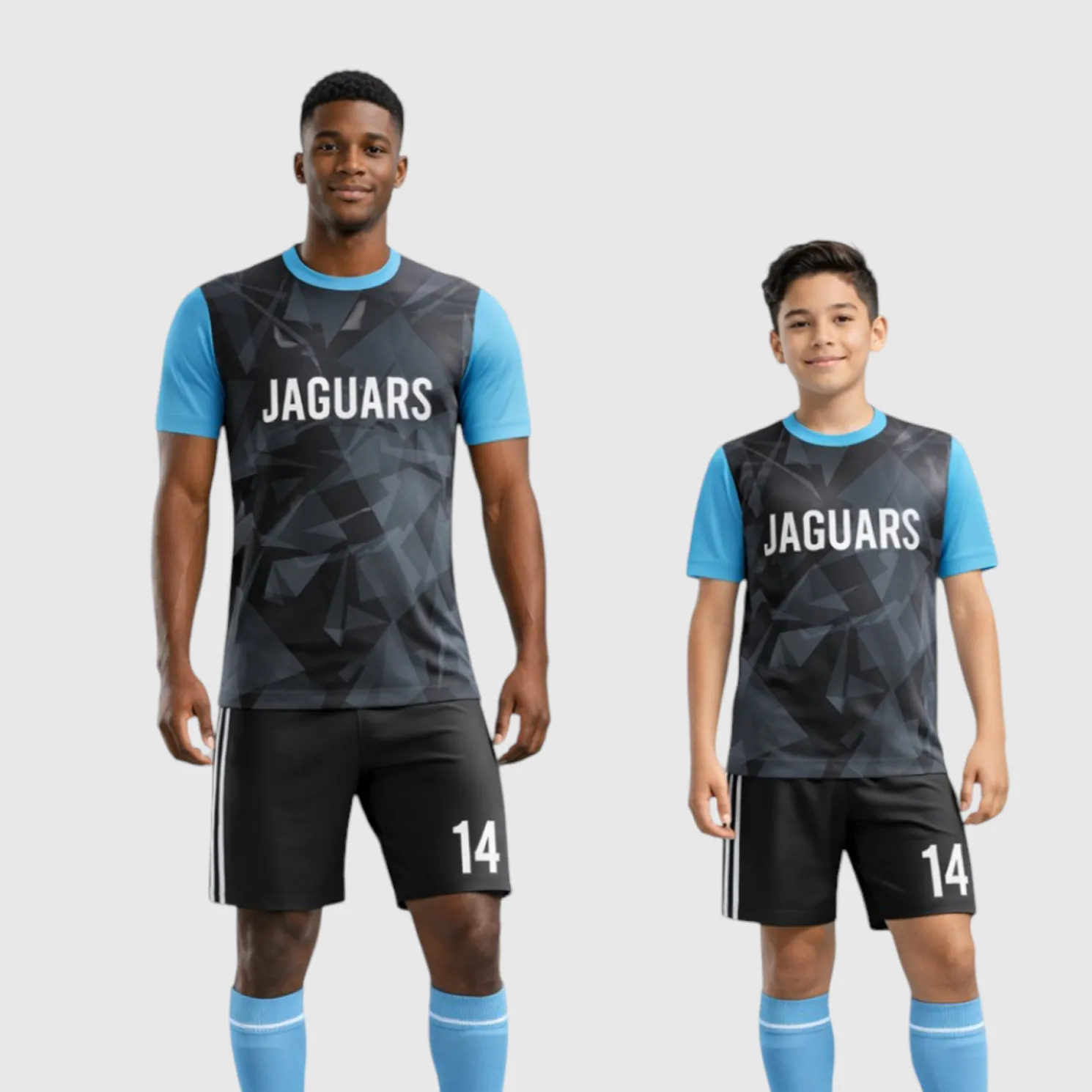 SB 1097 Black Sublimation Custom Soccer Jersey Adult & Youth Unisex - Hipona Sports