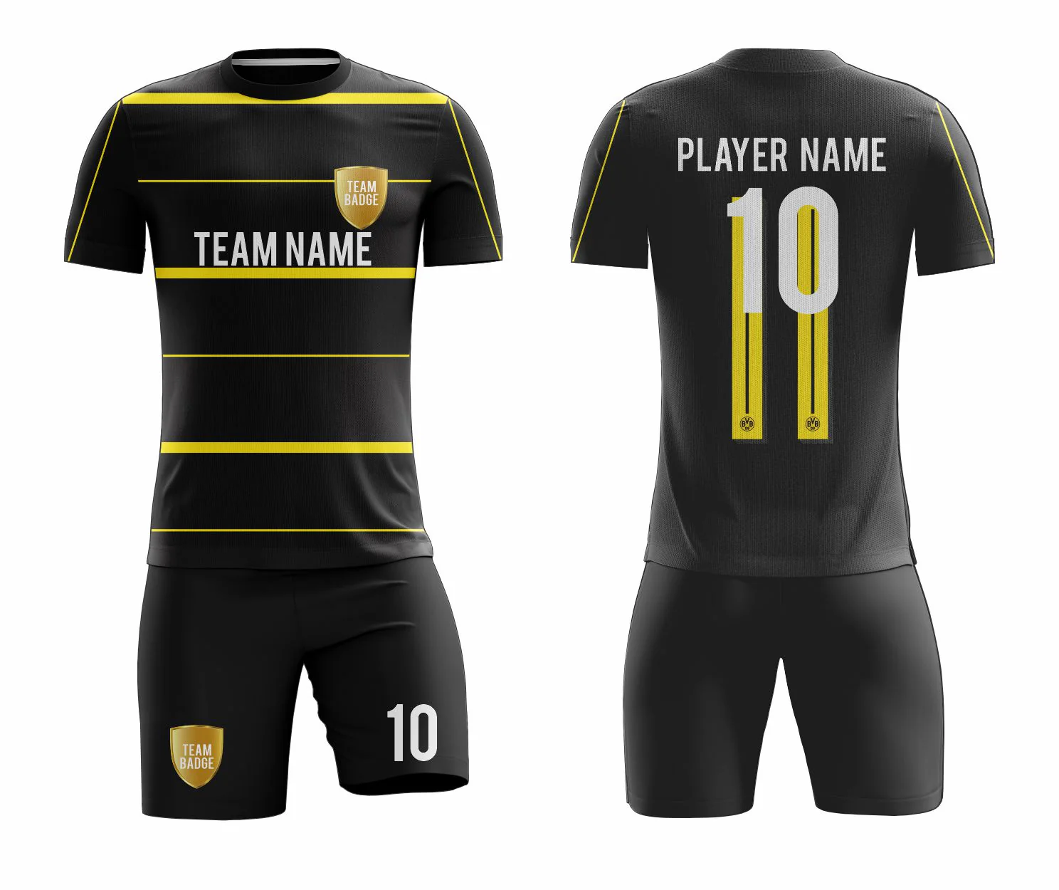 SB 12827 Black Sublimation Custom Soccer Jersey Adult & Youth Unisex - Hipona Sports