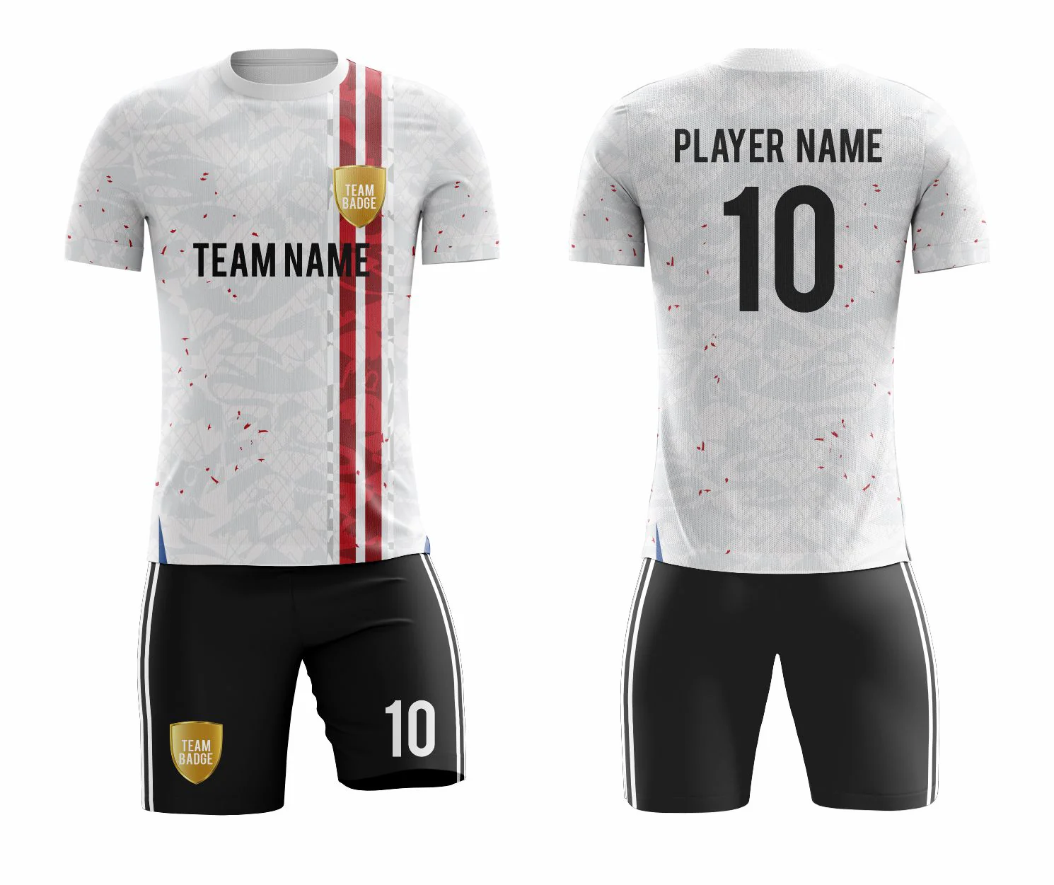 SB 1051 White/Black Sublimation Custom Soccer Jersey Adult & Youth Unisex - Hipona Sports