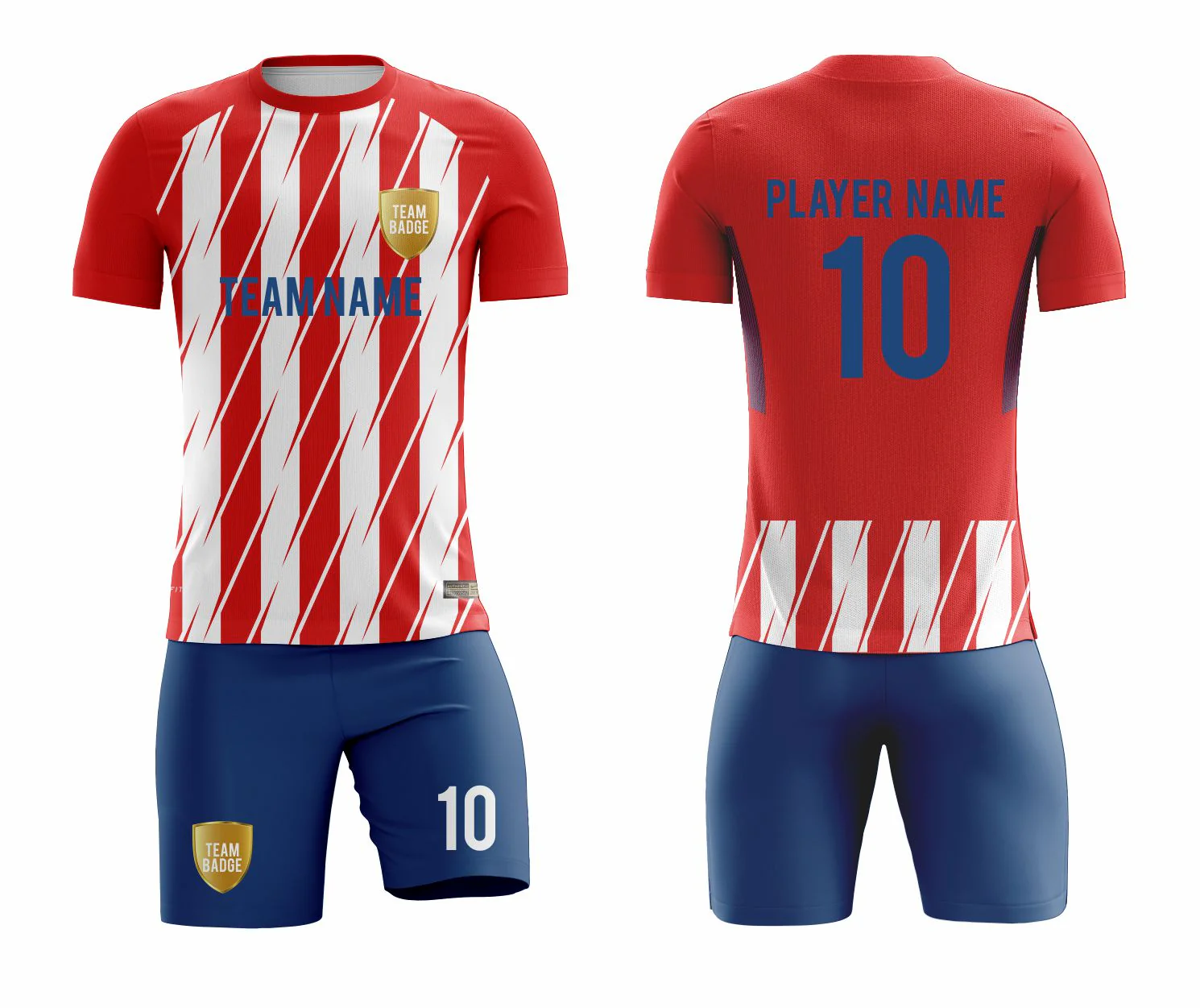SB 12815 Red, White and Blue Sublimation Custom Soccer Jersey Adult & Youth Unisex - Hipona Sports