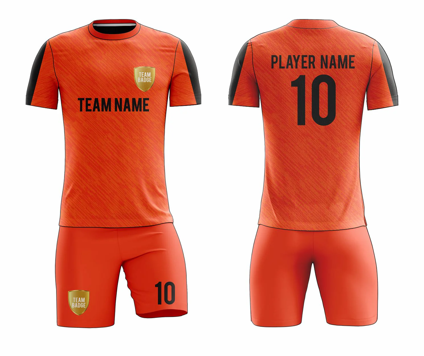 SB 12813 Orange and Black Sublimation Custom Soccer Jersey Adult & Youth Unisex - Hipona Sports