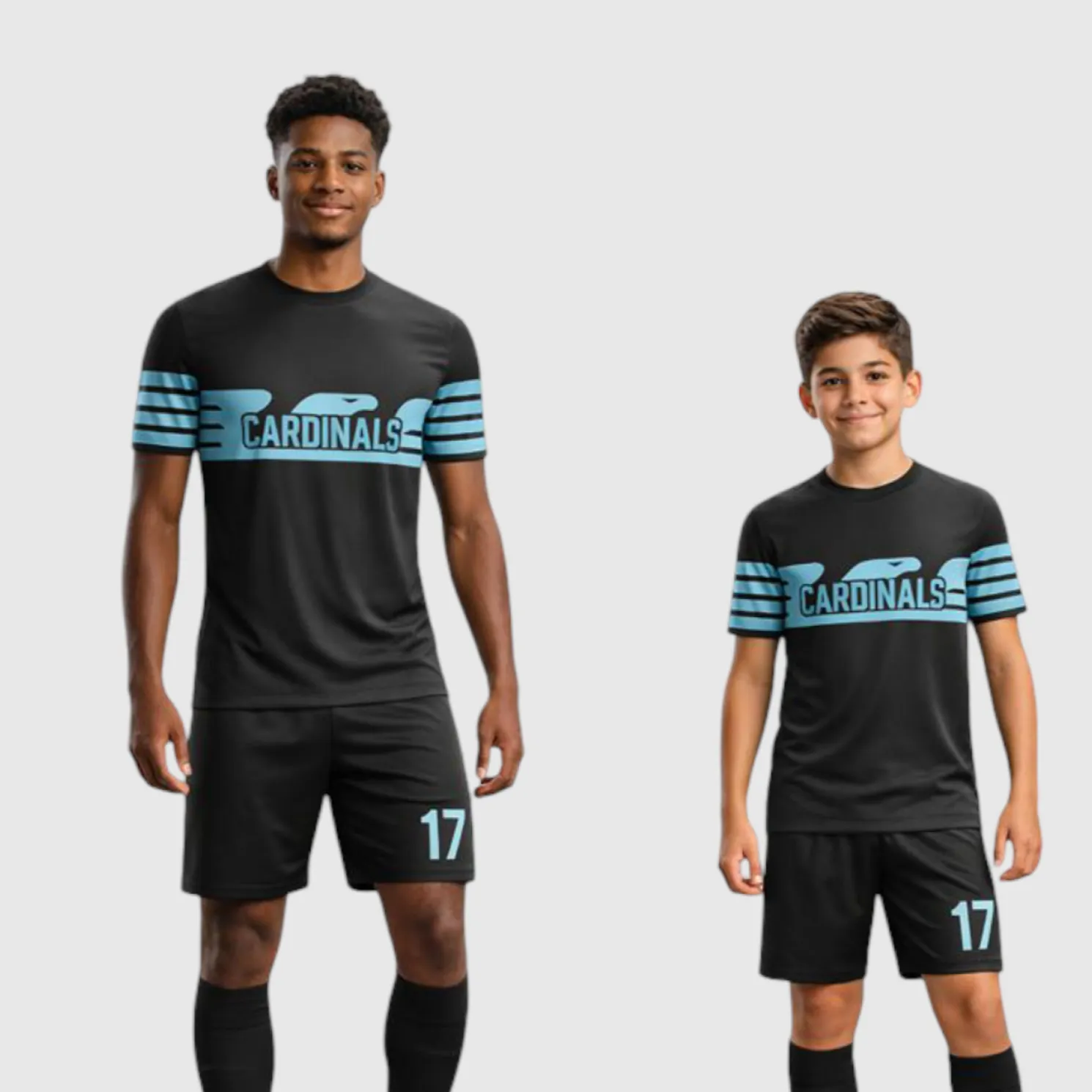SB 1057 Black Sublimation Custom Soccer Jersey Adult & Youth Unisex - Hipona Sports
