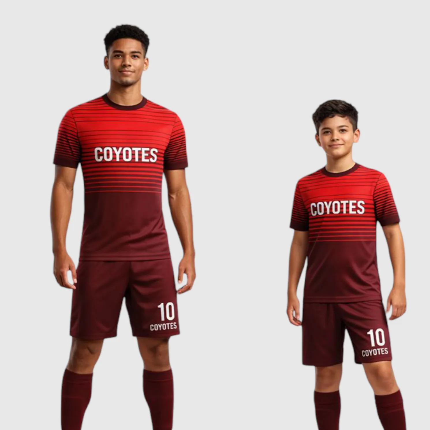 SB 12807 Red Sublimation Custom Soccer Jersey Adult & Youth Unisex - Hipona Sports