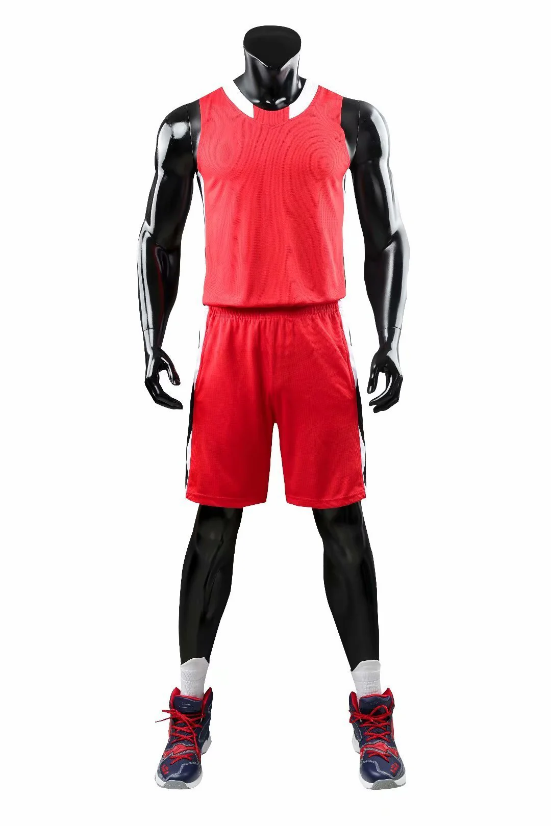 Alley Red NS Customizable Basketball Jersey With Optional Shorts - Hipona Sports