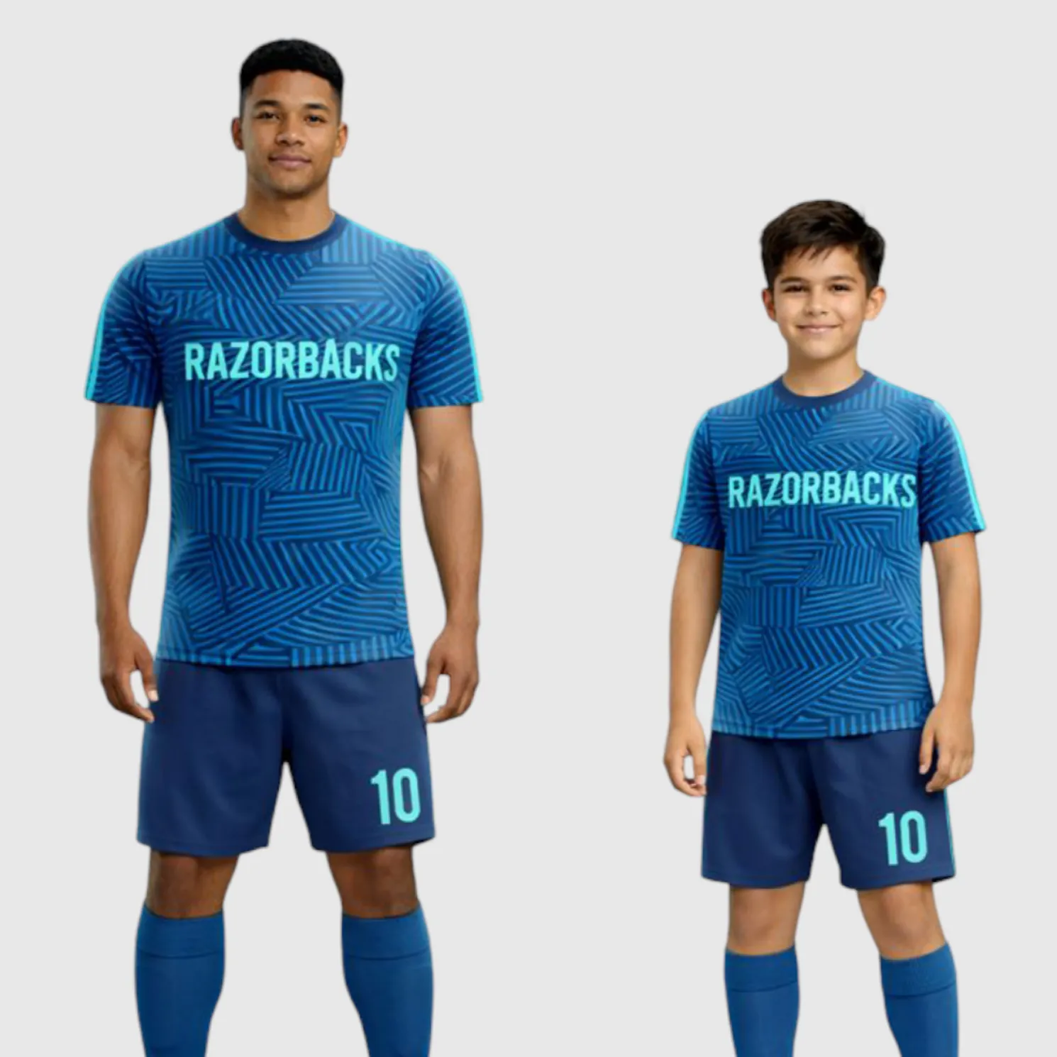 SB 1244 Blue Sublimation Custom Soccer Jersey Adult & Youth Unisex - Hipona Sports