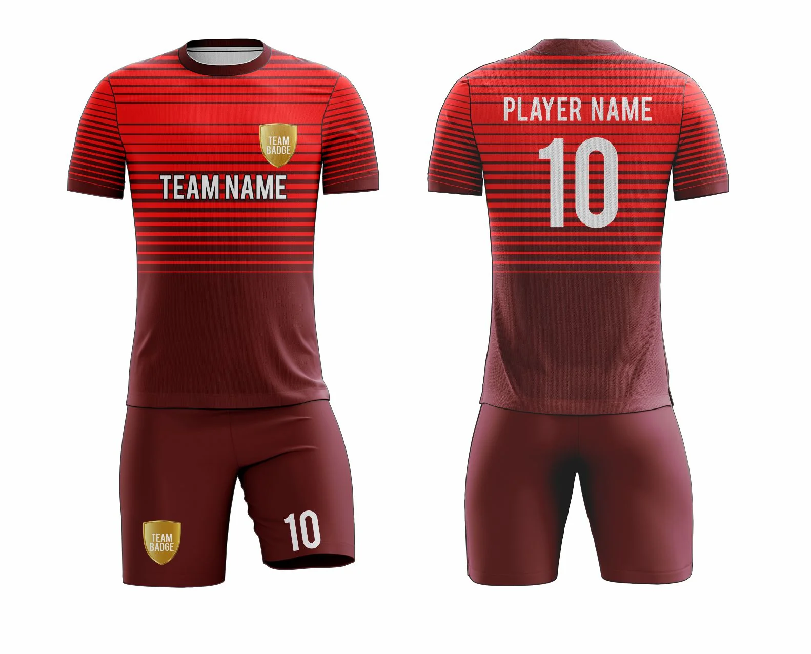 SB 12807 Red Sublimation Custom Soccer Jersey Adult & Youth Unisex - Hipona Sports