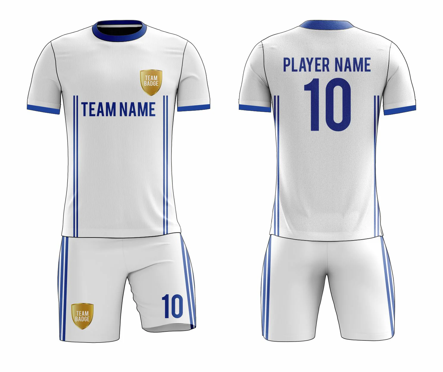 SB 12853 White Sublimation Custom Soccer Jersey Adult & Youth Unisex - Hipona Sports