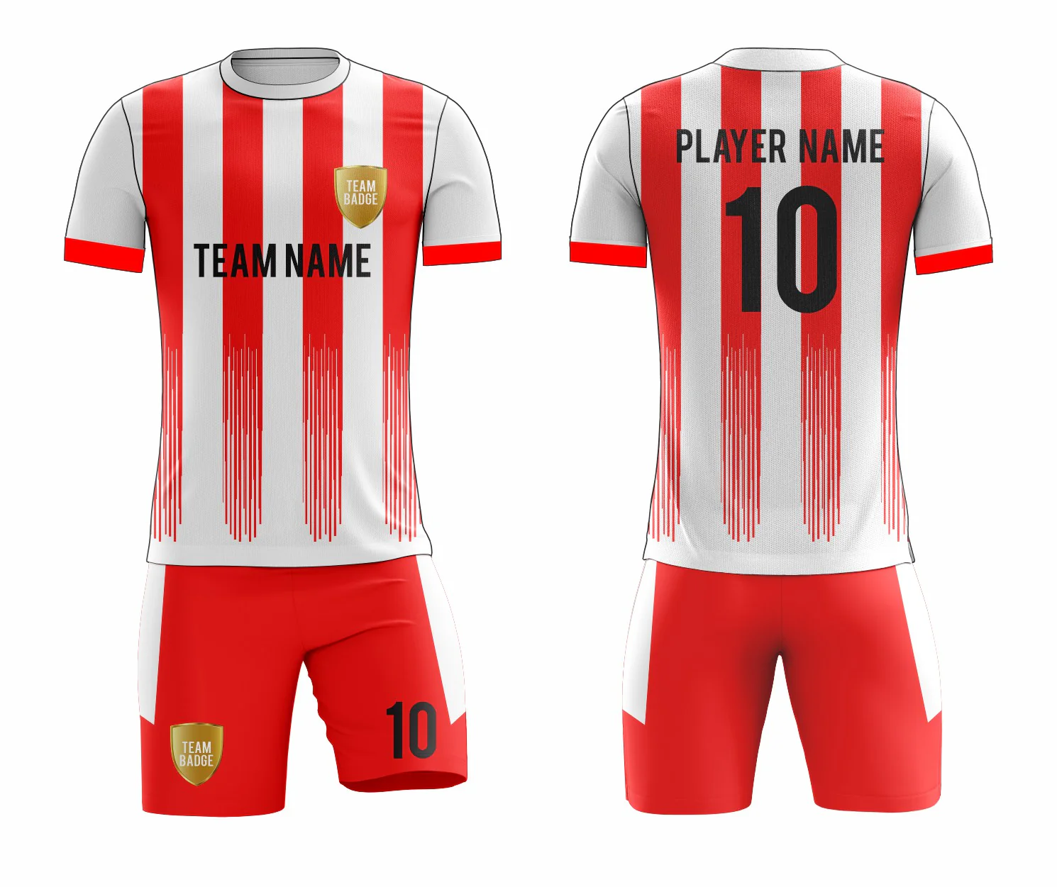 SB 1245 Red/White Sublimation Custom Soccer Jersey Adult & Youth Unisex - Hipona Sports