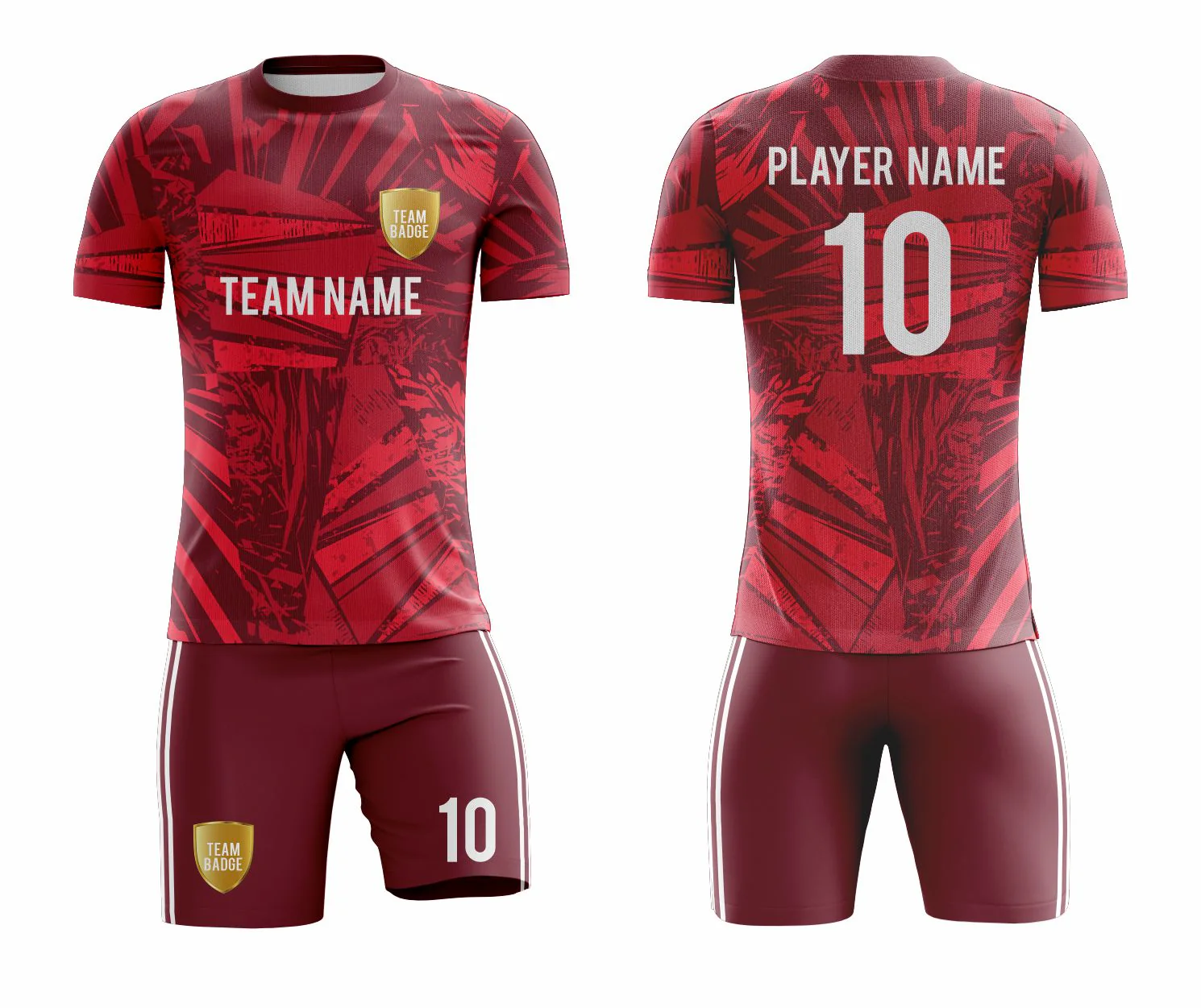 SB 1210 Red Sublimation Custom Soccer Jersey Adult & Youth Unisex - Hipona Sports