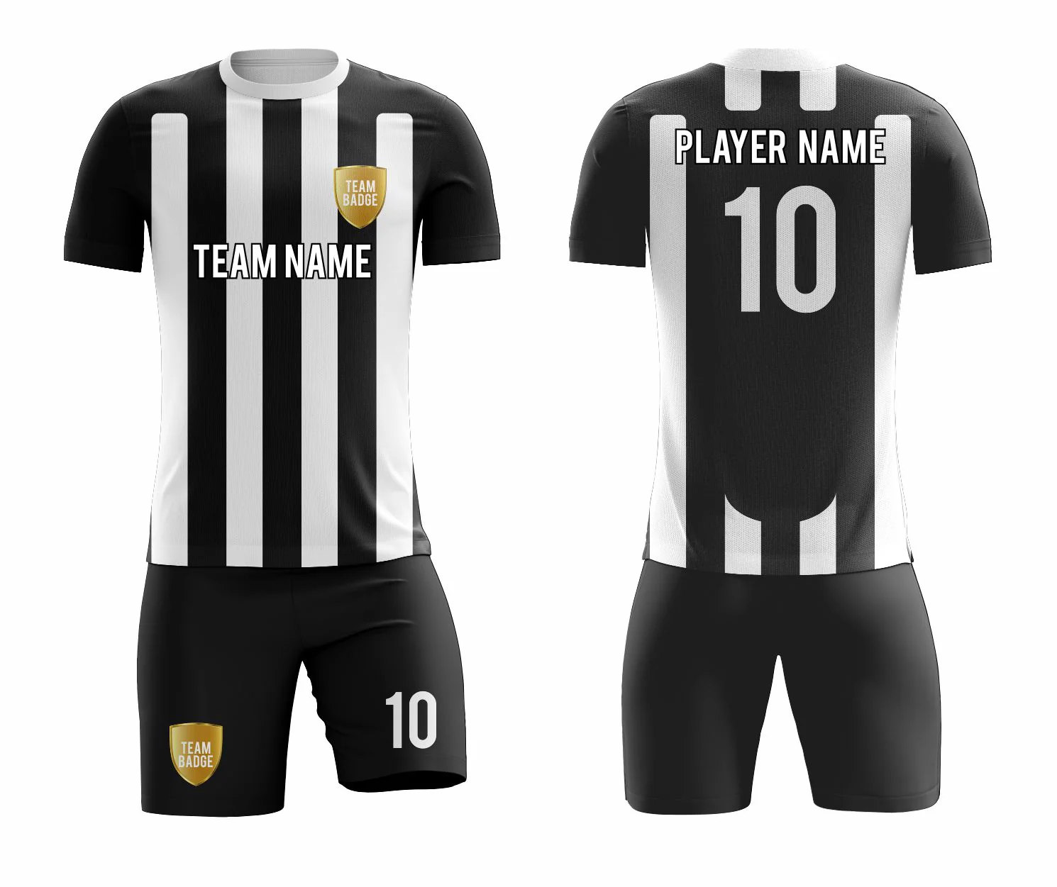 SB 1078 Black/White Sublimation Custom Soccer Jersey Adult & Youth Unisex - Hipona Sports