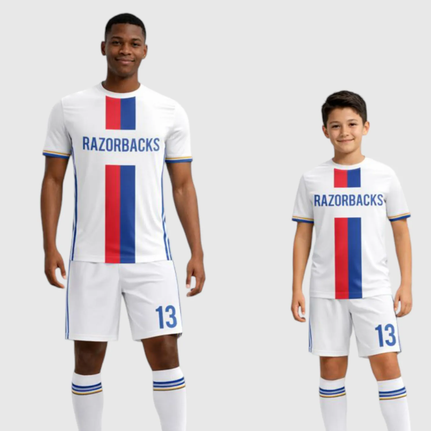 SB 1191 White Sublimation Custom Soccer Jersey Adult & Youth Unisex - Hipona Sports