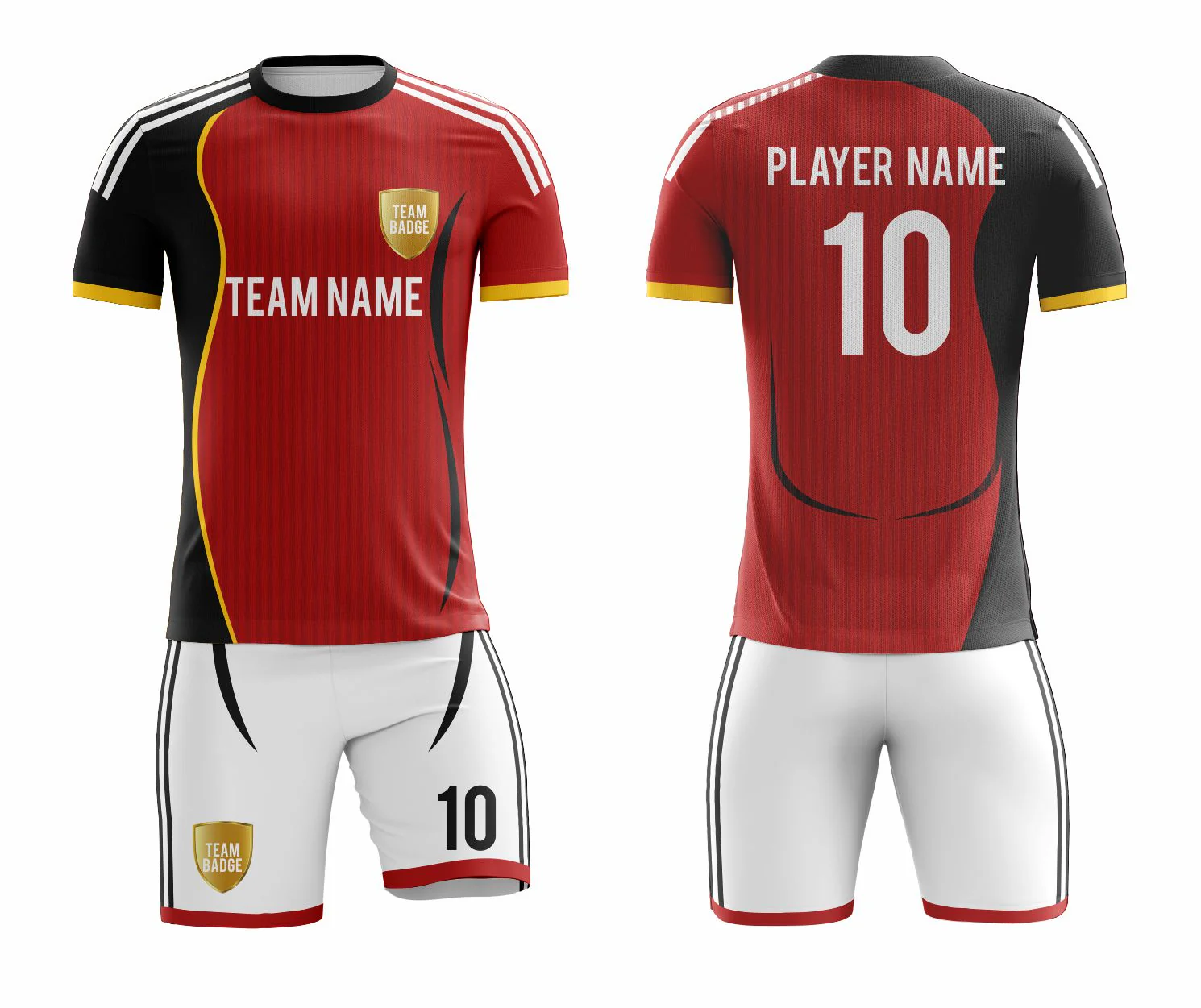 SB 1052 Red/White Sublimation Custom Soccer Jersey Adult & Youth Unisex - Hipona Sports